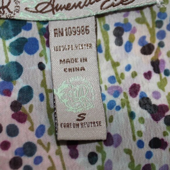 American Rag Abstract Floral Racer Back Tank Layered Top - Picture 14 of 15